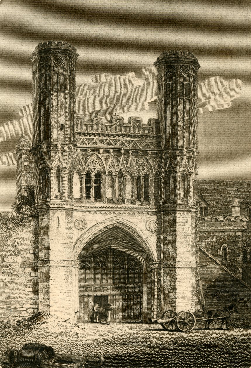 St. Augustines Gate, Canterbury Kent, 1802. od Samuel Rawle