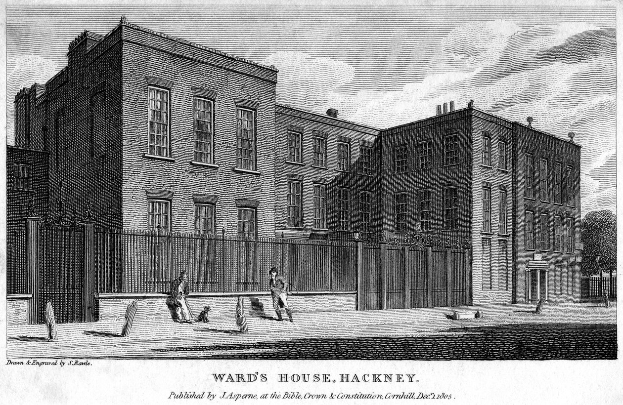 Wards House, Hackney, Londýn, 1805. od Samuel Rawle