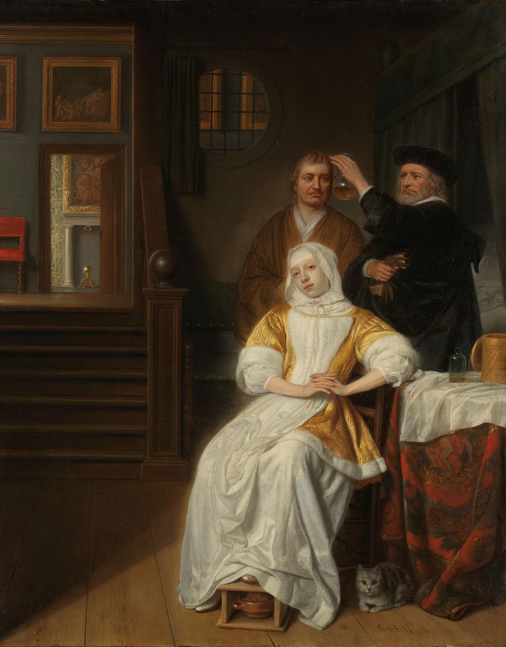 "chudokrevná dáma" od Samuel van Hoogstraten