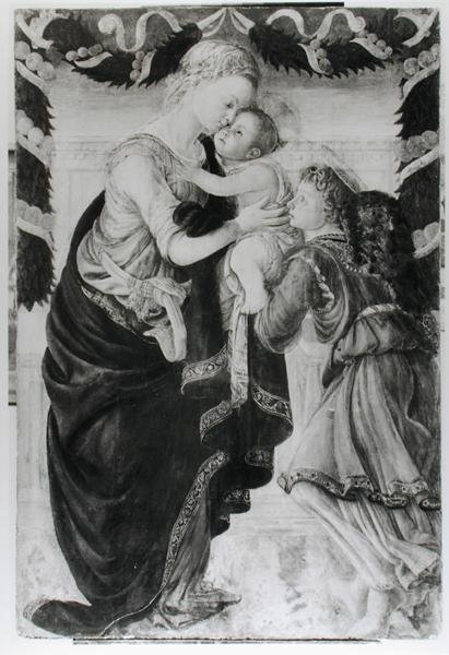 Panna a dítě s andělem (panel) od Sandro Botticelli