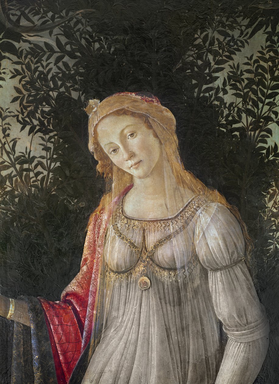Alegorie na jaro, detail Venuše, kolem 1478 (tempera na dřevě) od Sandro Botticelli