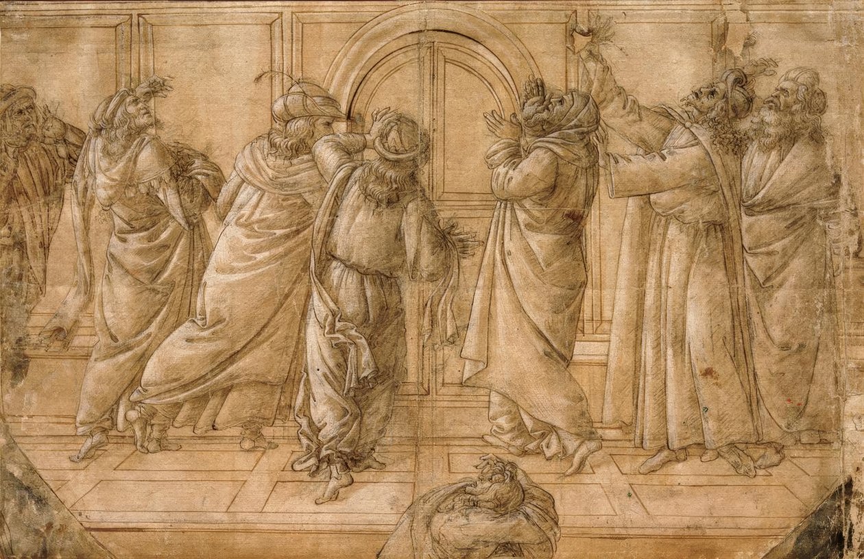 Židé o letnicích od Sandro Botticelli