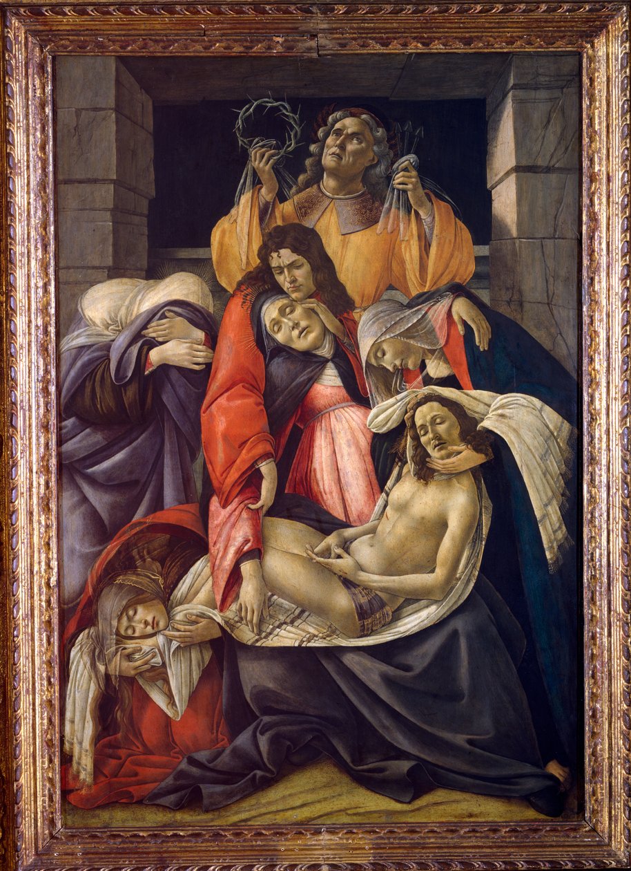 Oplakávání nad mrtvým Kristem, cca 1490-1500 (olej na dřevě) od Sandro Botticelli