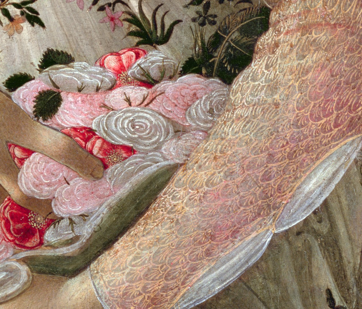Primavera, c.1478, tempera na detailu panelu z 558 od Sandro Botticelli