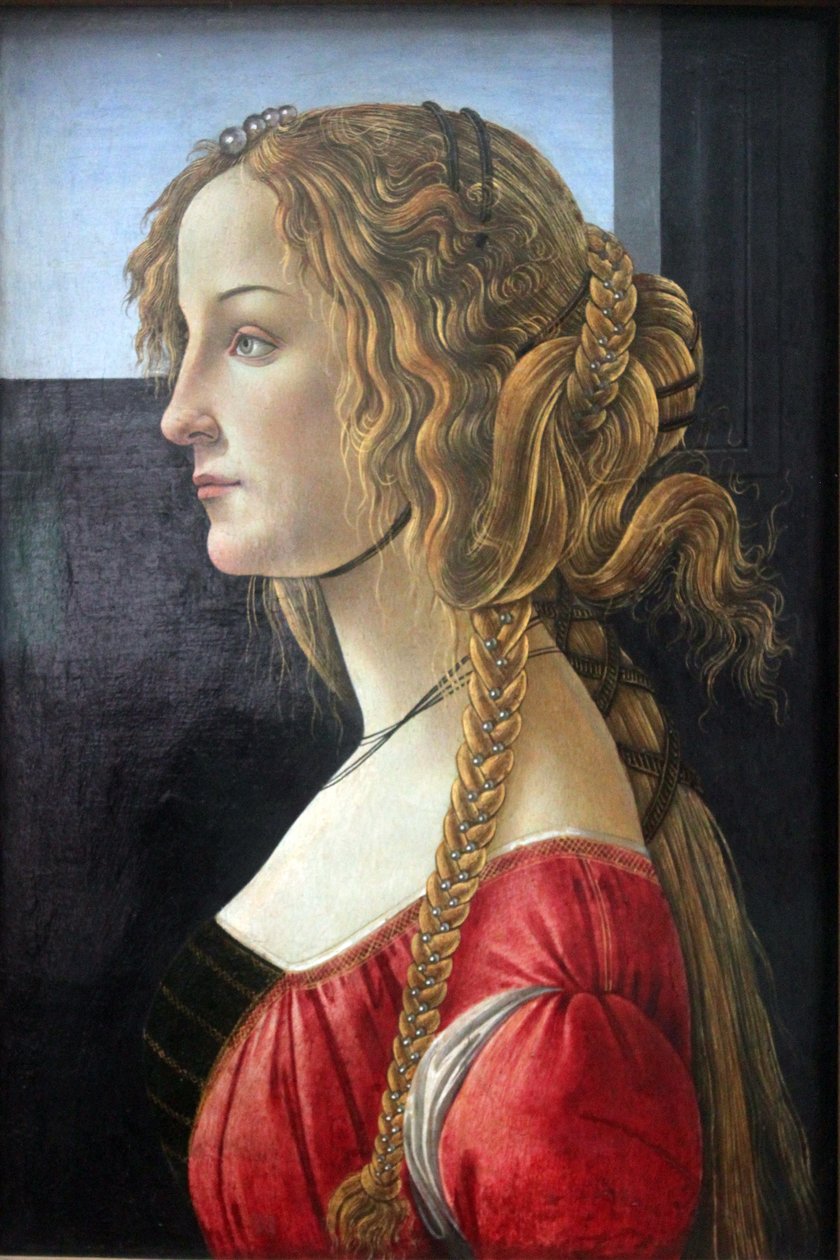 Profilový portrét mladé ženy od Sandro Botticelli