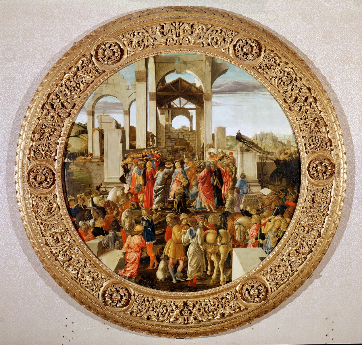 The Adoration of the Kings, c.1470-75 (tempera na panelu) (podrobnosti viz 186450-186451) od Sandro Botticelli