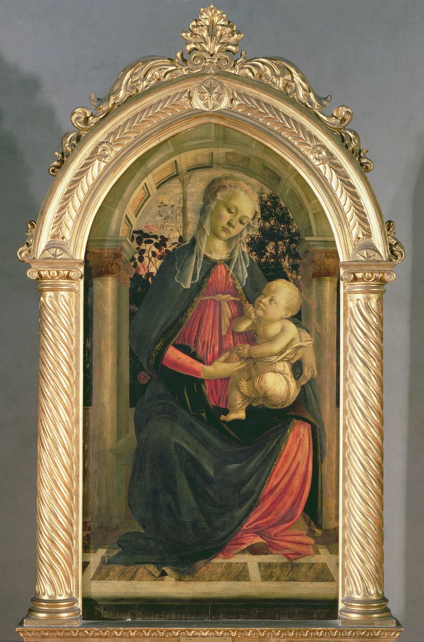 Madonna z růží, cca 1470 (tempera na panelu) od Sandro Botticelli