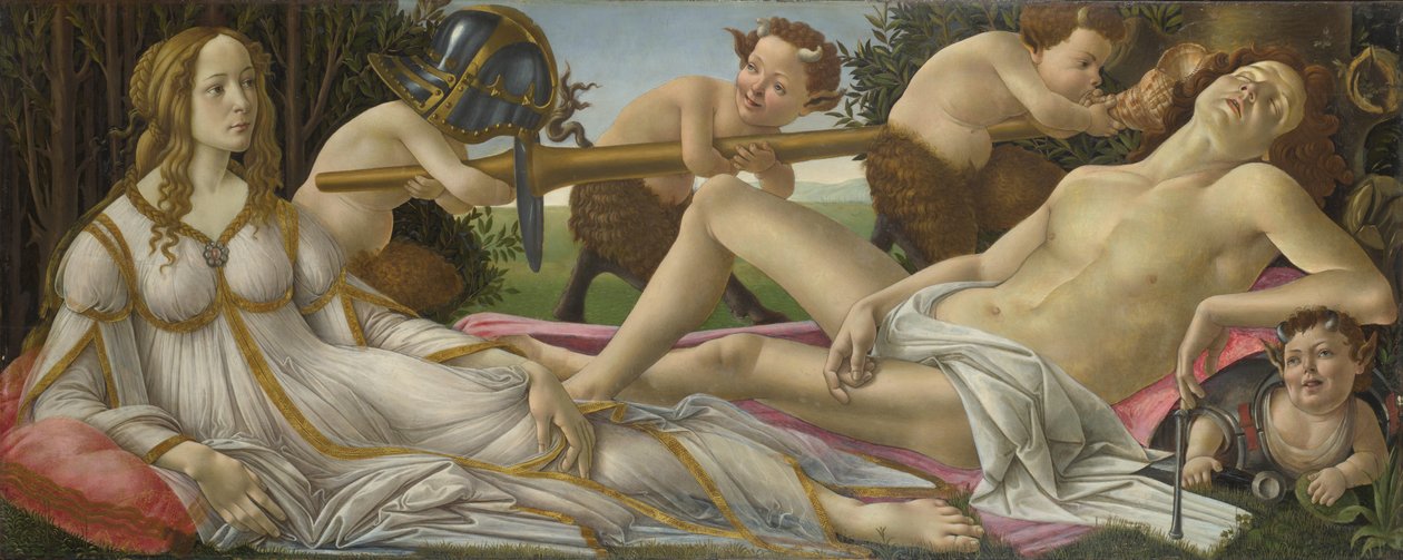 Venuše a Mars od Sandro Botticelli