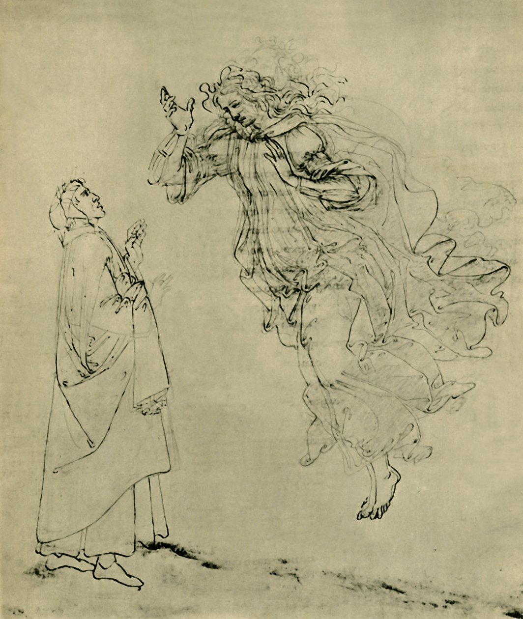 Dante a Beatrice, 1492-1495, 1943. od Sandro Botticelli