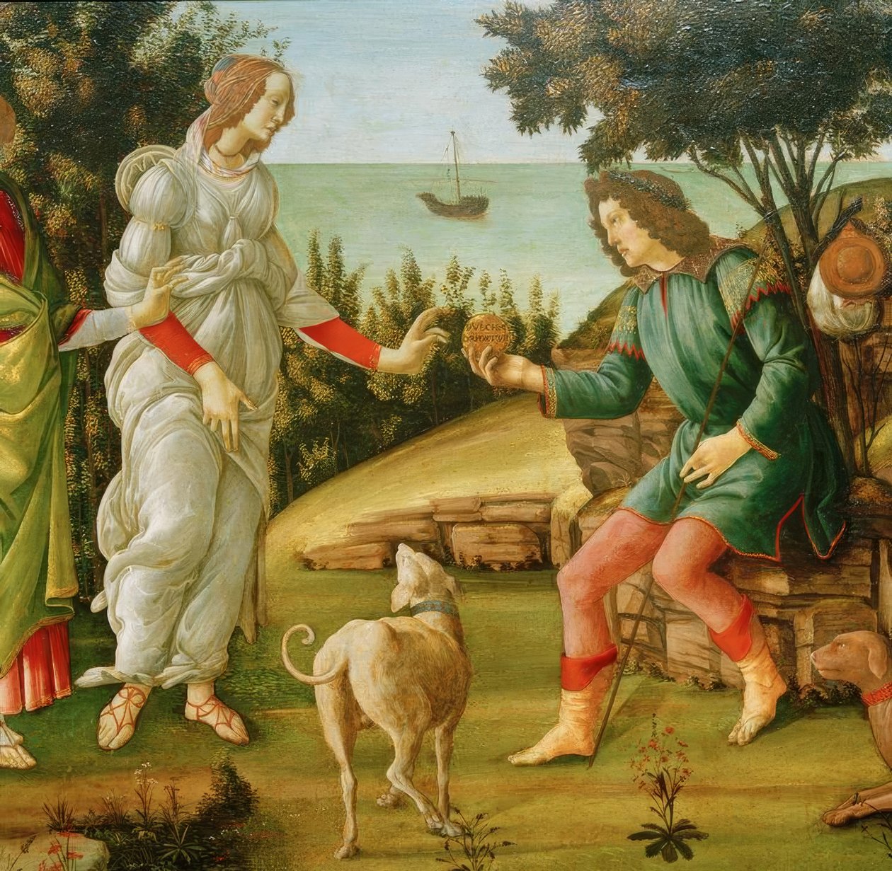 Soud v Paříži (Venuše a Paříž) od Sandro Botticelli