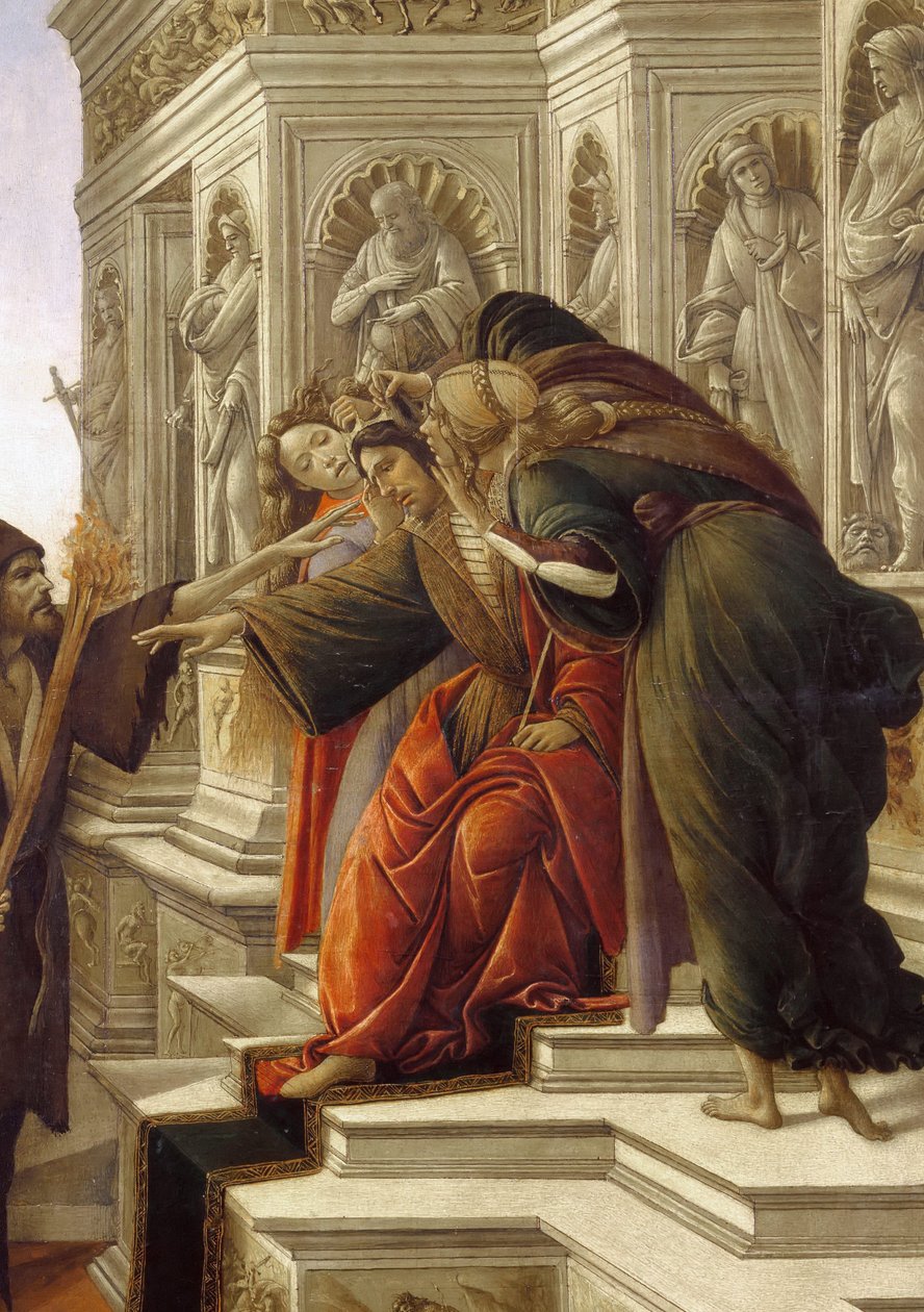 Pomluva, detail od Sandro Botticelli