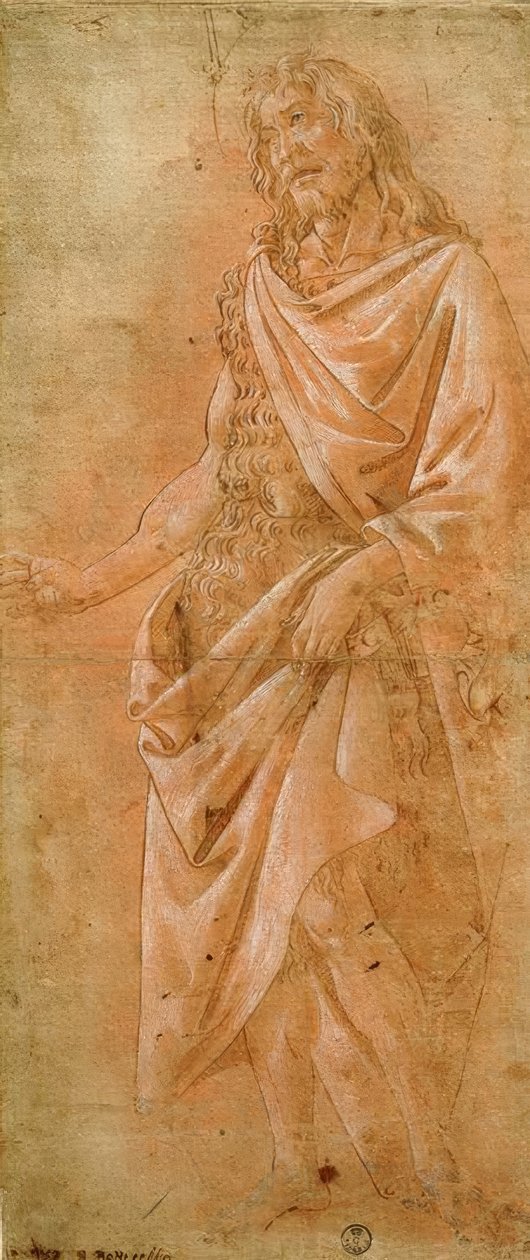 Jana Křtitele s praporem od Sandro Botticelli