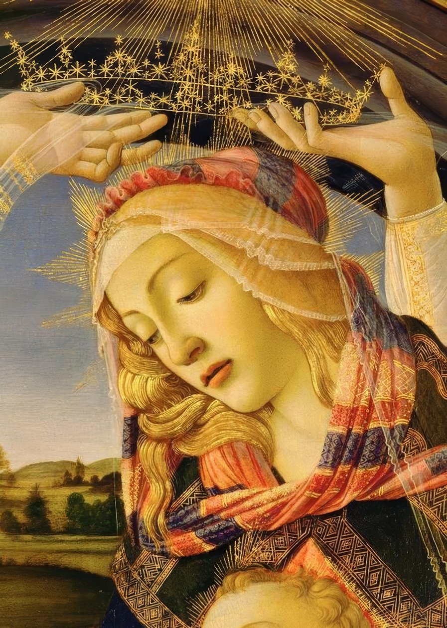 Marie s dítětem a pěti anděly od Sandro Botticelli