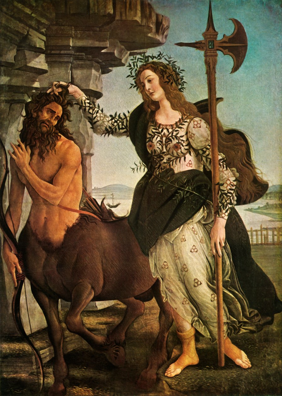Pallas a Kentaur, c1480-1485, 1937. od Sandro Botticelli