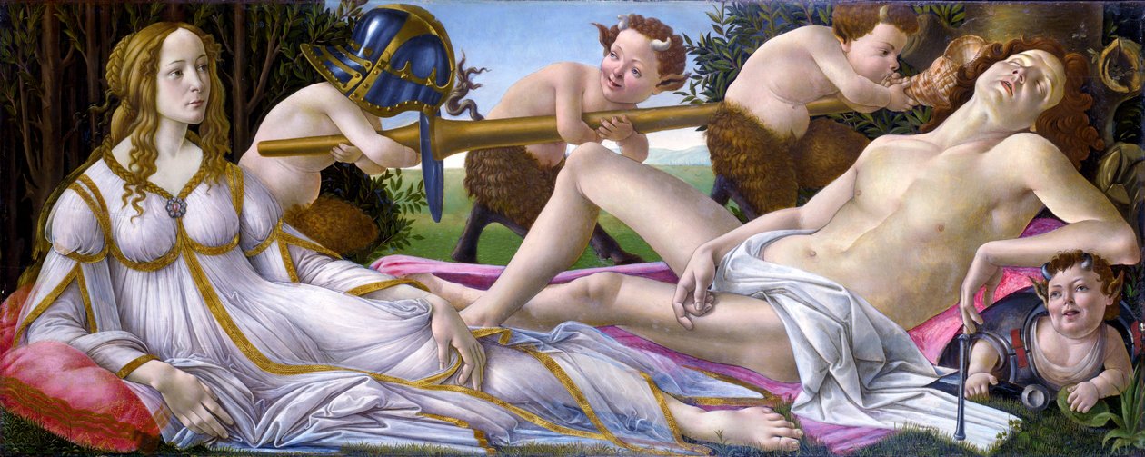 Venuše a Mars od Sandro Botticelli