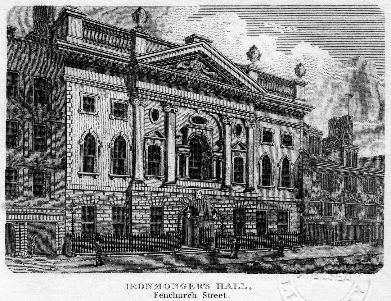 Ironmongers Hall, Fenchurch Street, City of London, 1812. od Sands