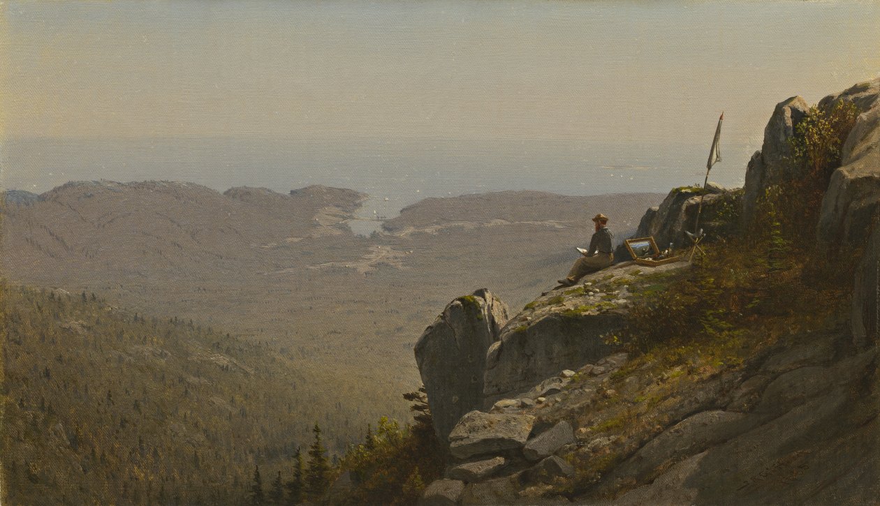 The Artist Sketching at Mount Desert, Maine, 1864-5 od Sanford Robinson Gifford