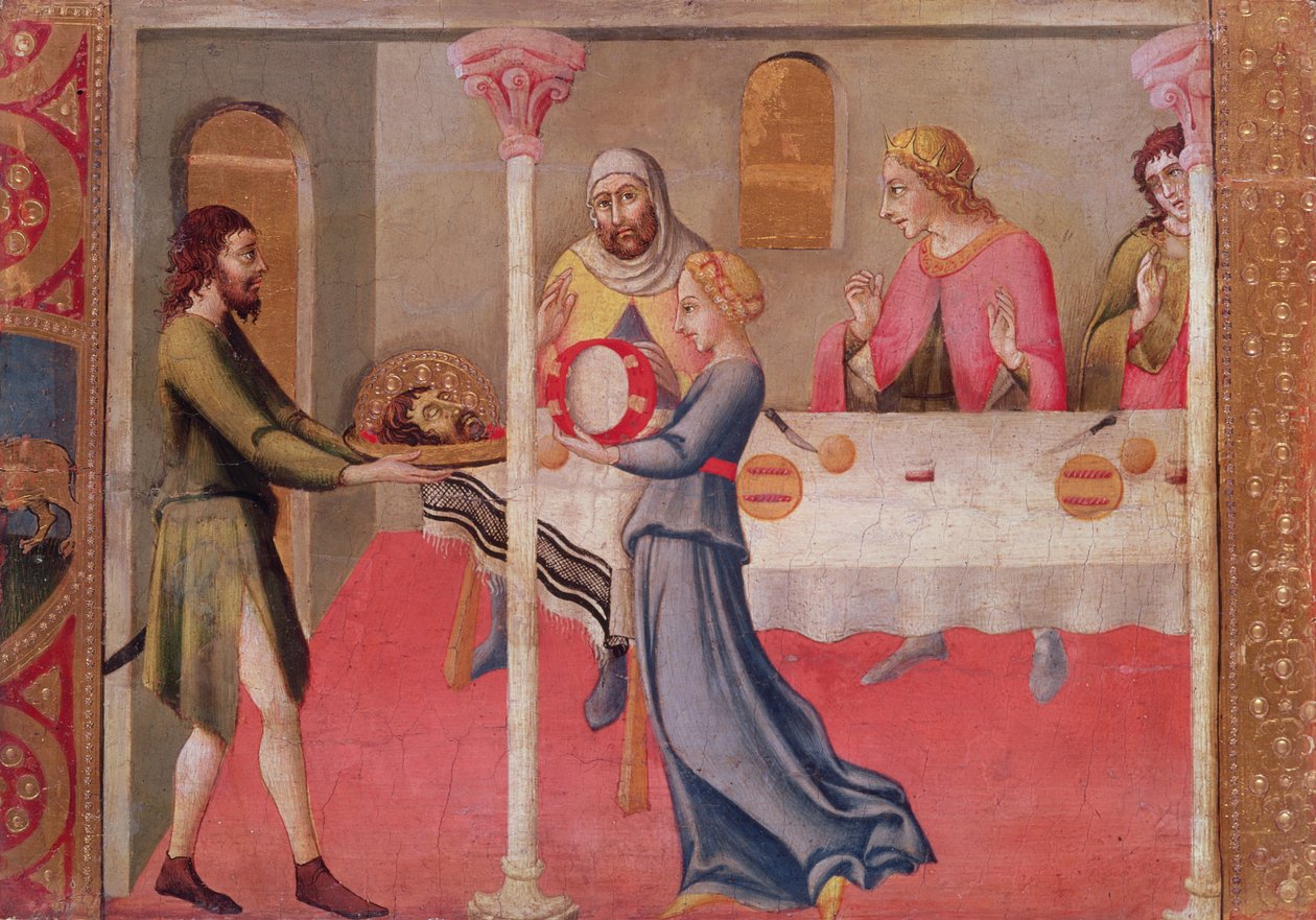 Tanec Salome (tempera na panelu) (viz také 90208) od Sano di Pietro
