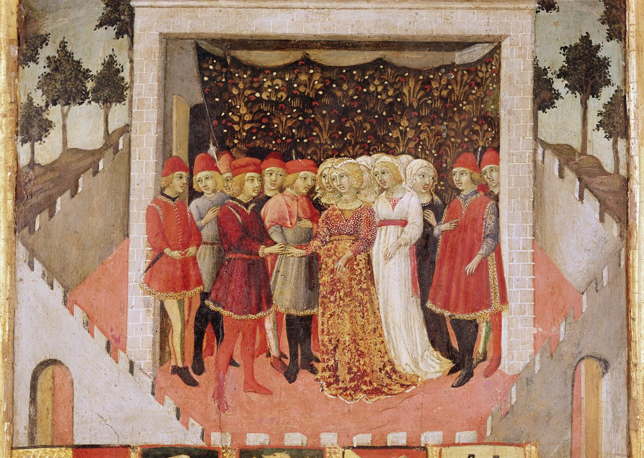 Šlechtický sňatek, 1473 od Sano di Pietro