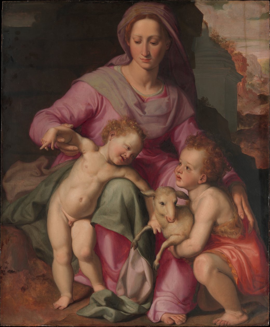 Madona s dítětem se svatým Janem Křtitelem, kolem roku 1572 od Santi di Tito