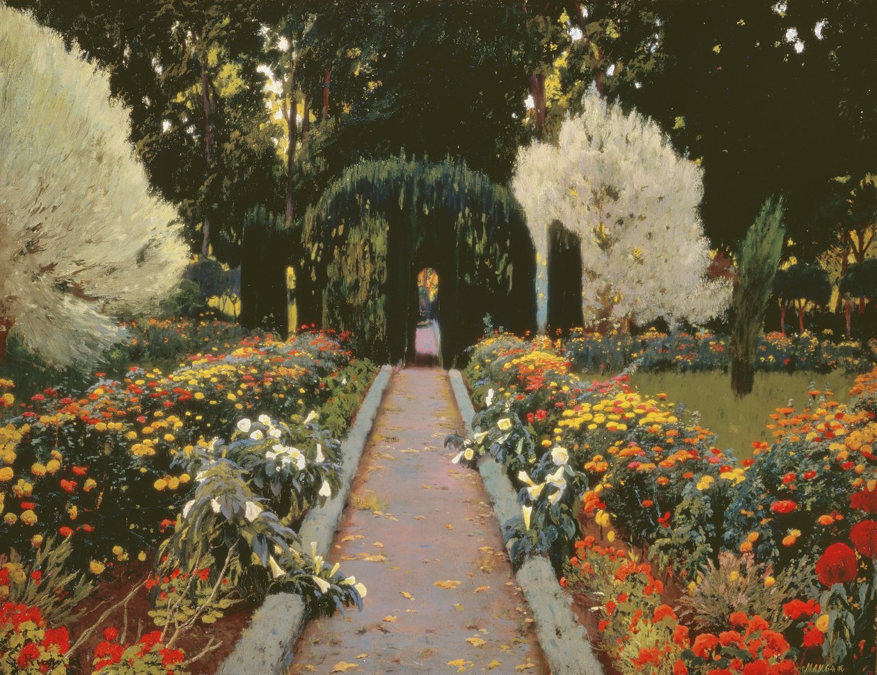 Glorieta II (Zahrada v Aranjuez. Arbor II) 1907 od Santiago Rusiñol