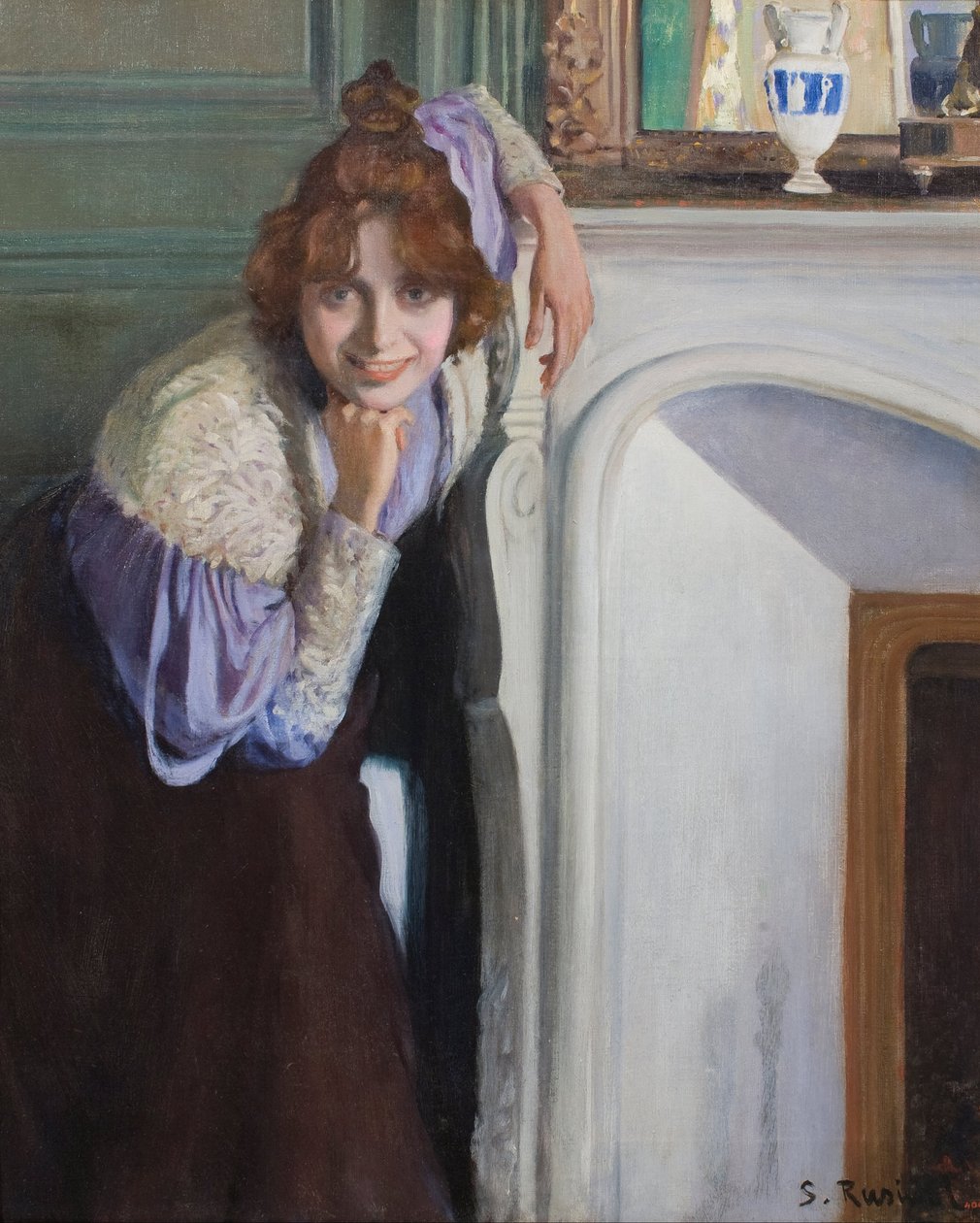 Smějící se dívka od Santiago Rusiñol