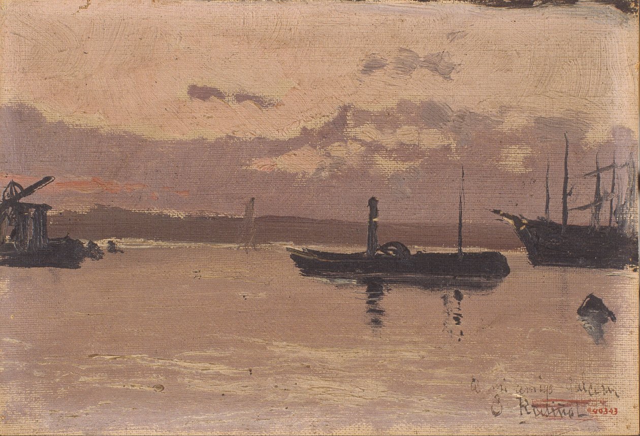 Náčrt přístavu od Santiago Rusiñol