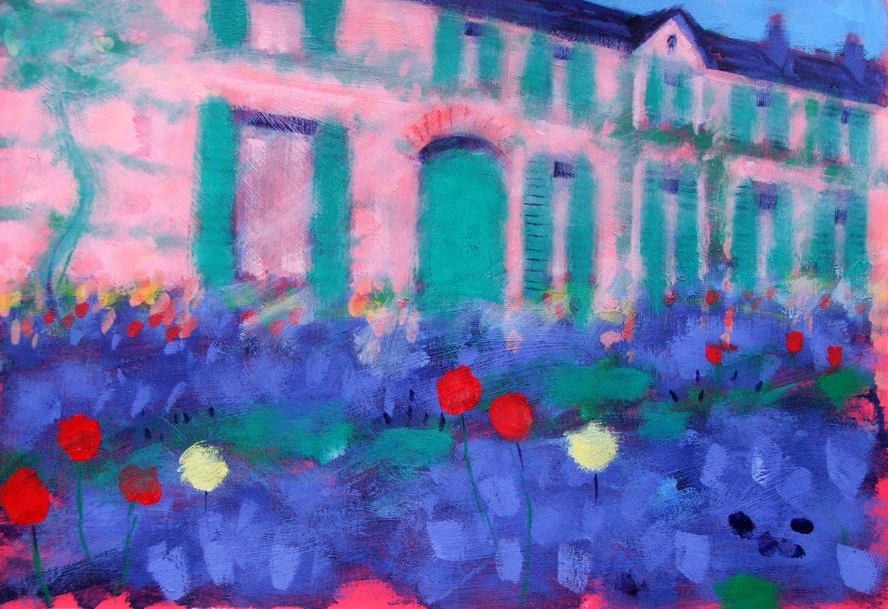 Giverny (akryl na palubě) od Sara Hayward