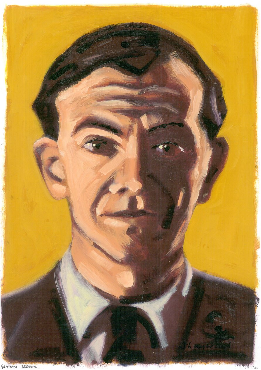 Graham Greene, 2008 (olej na papíře) od Sara Hayward