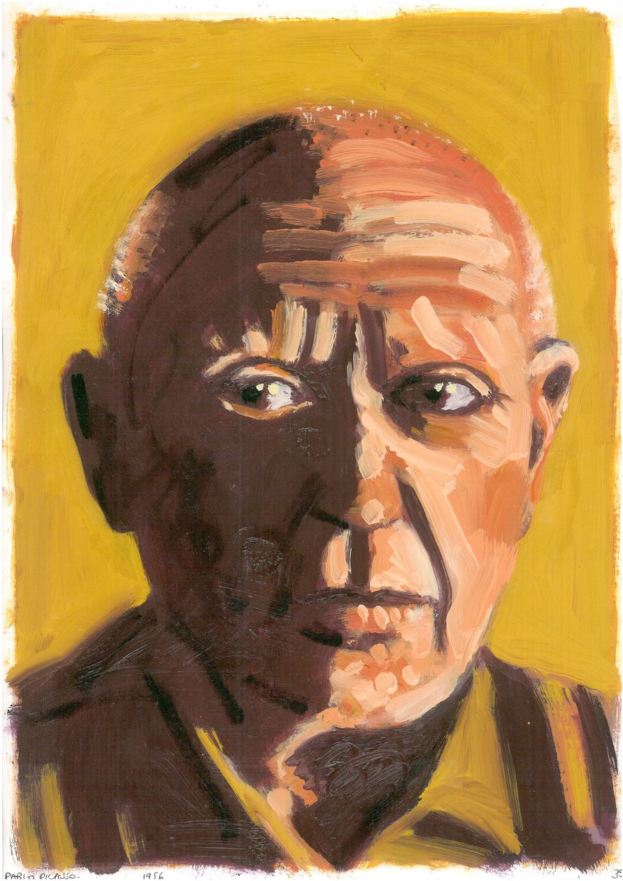 Pablo Picasso, 2008 (olej na papíře) od Sara Hayward