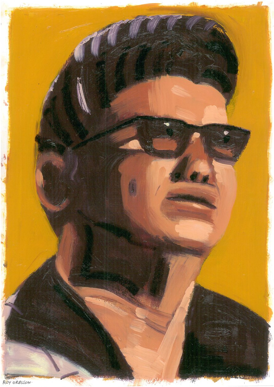 Roy Orbison, 2008 (olej na papíře) od Sara Hayward