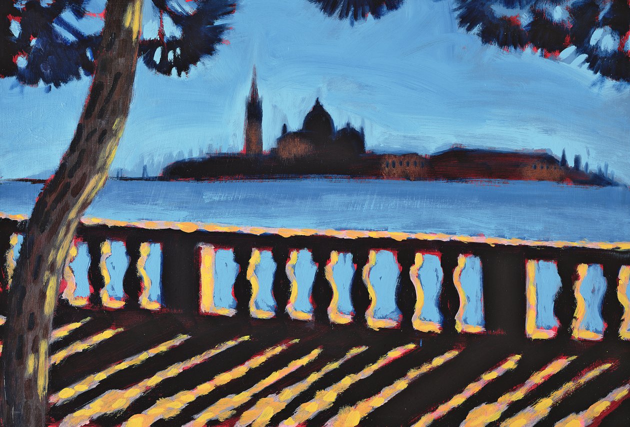 Směrem k Giudecca, Benátky (olej na kartě) od Sara Hayward