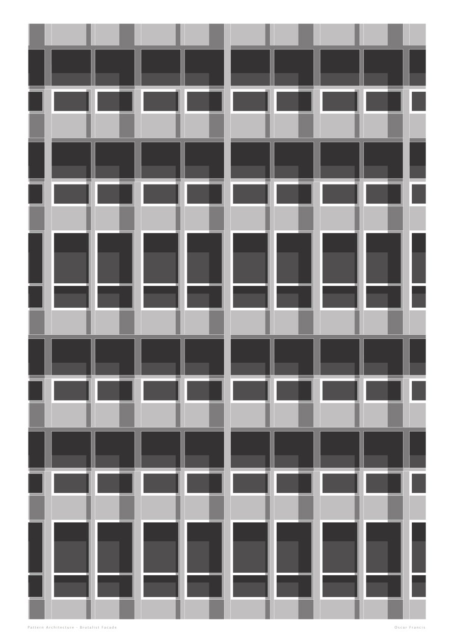 Brutalistická fasáda, 2015 (digitální) od Sarah Evans