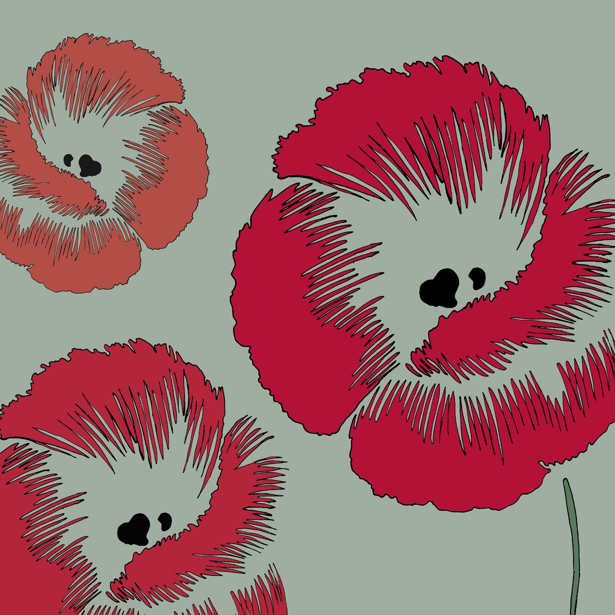 Picnic Poppy, 2005 (digitální) od Sarah Hough
