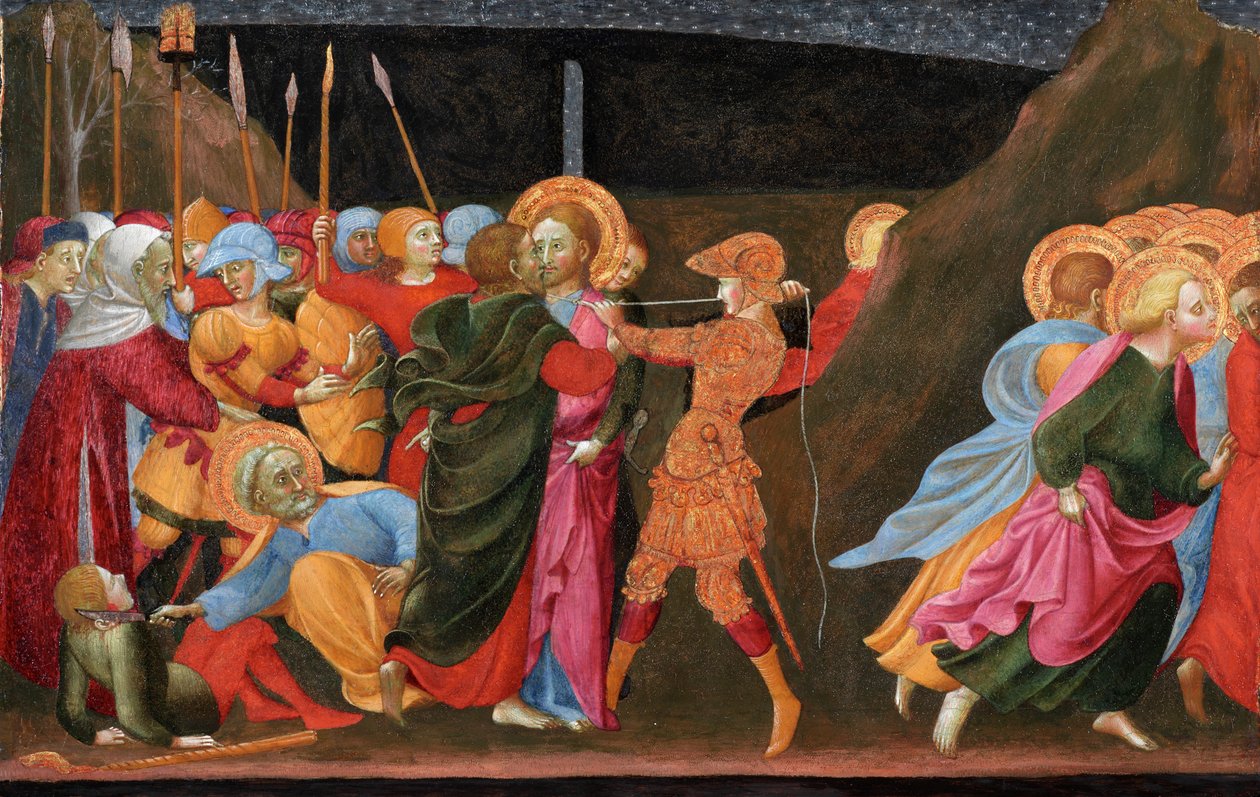 The Betrayal of Christ, c.1437 (tempera na panelu) od Sassetta c.1392 1450 Sassetta c.1392 1450