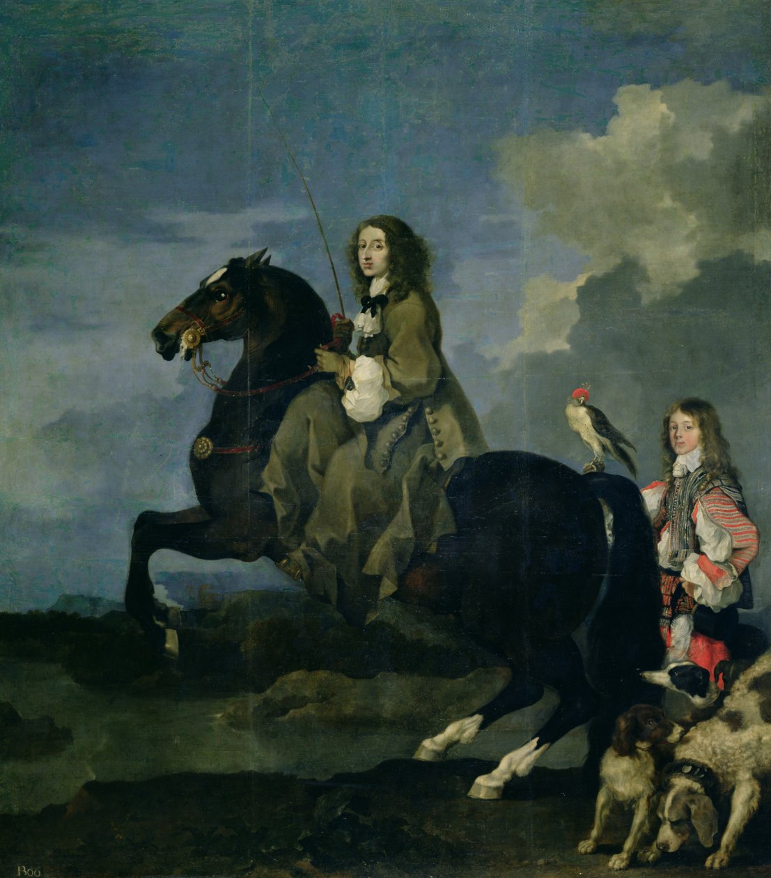 Christina Švédská (1626-89) na koni od Sébastien Bourdon