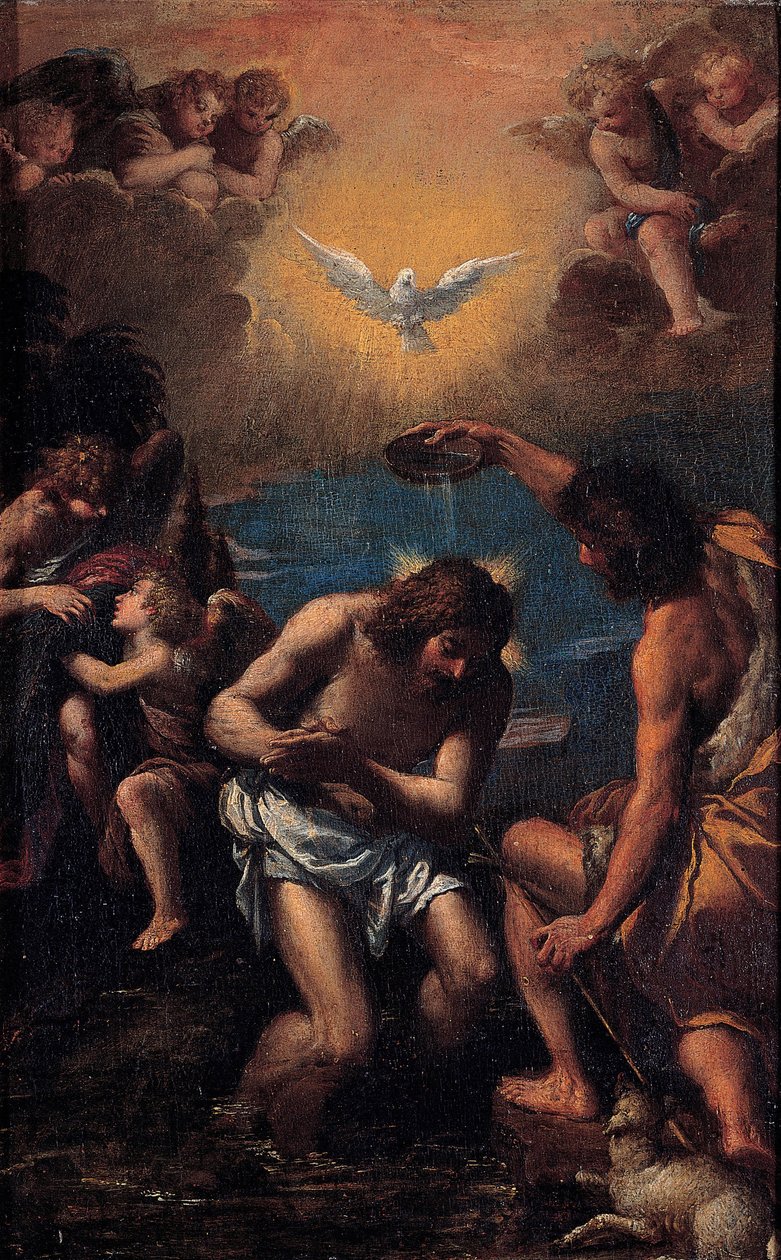 Křest Krista, 1585-1590 od Sigismondo Scarsellino