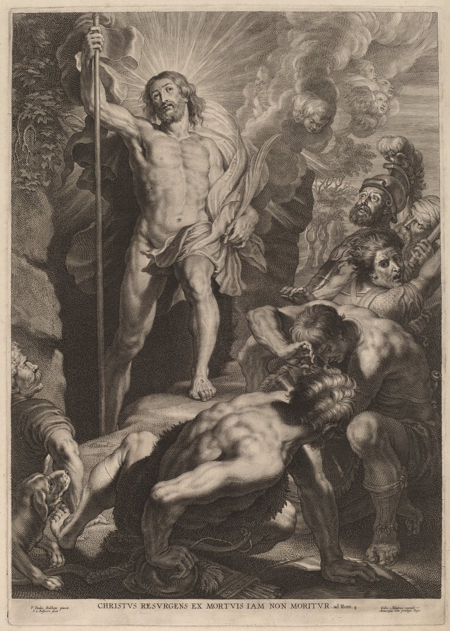 Vzkříšení od Schelte Adams Bolswert after Sir Peter Paul Rubens
