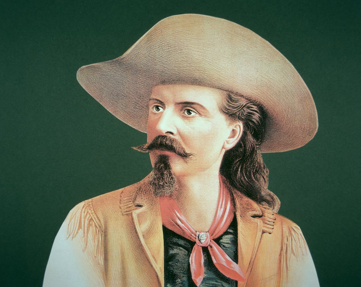 Buffalo Bill (1846-1917) (barevné lito) od School American