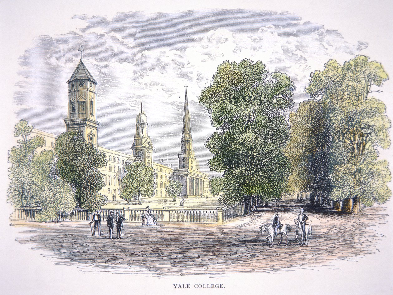 Yale University, New Haven, Connecticut (barevné lito) od School American