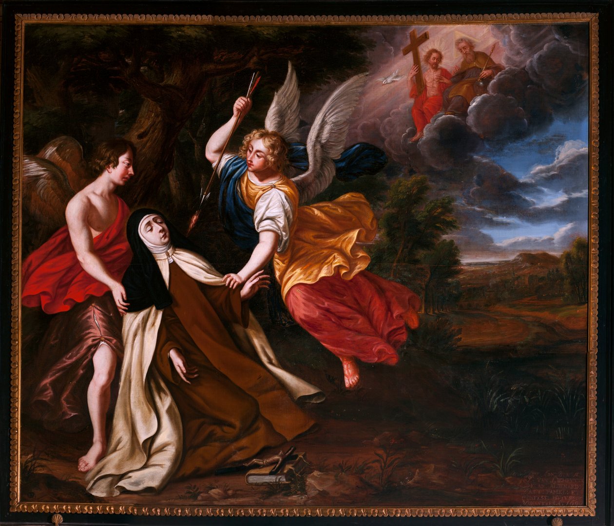 Extáze svaté Terezy. 1692 (malba) od School Belgian