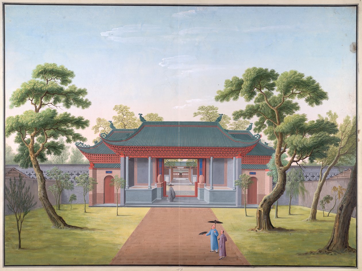 Chrám Honam – vstupní brána od School Chinese