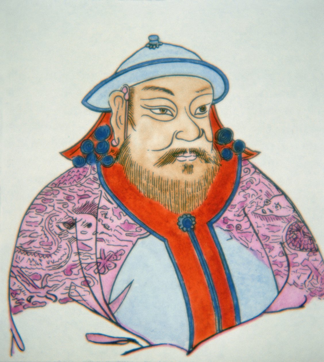 Kublajchán (barevný inkoust na papíře) od School Chinese