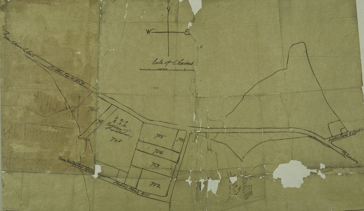 Mapa Willesden, Londýn (litho) od School English