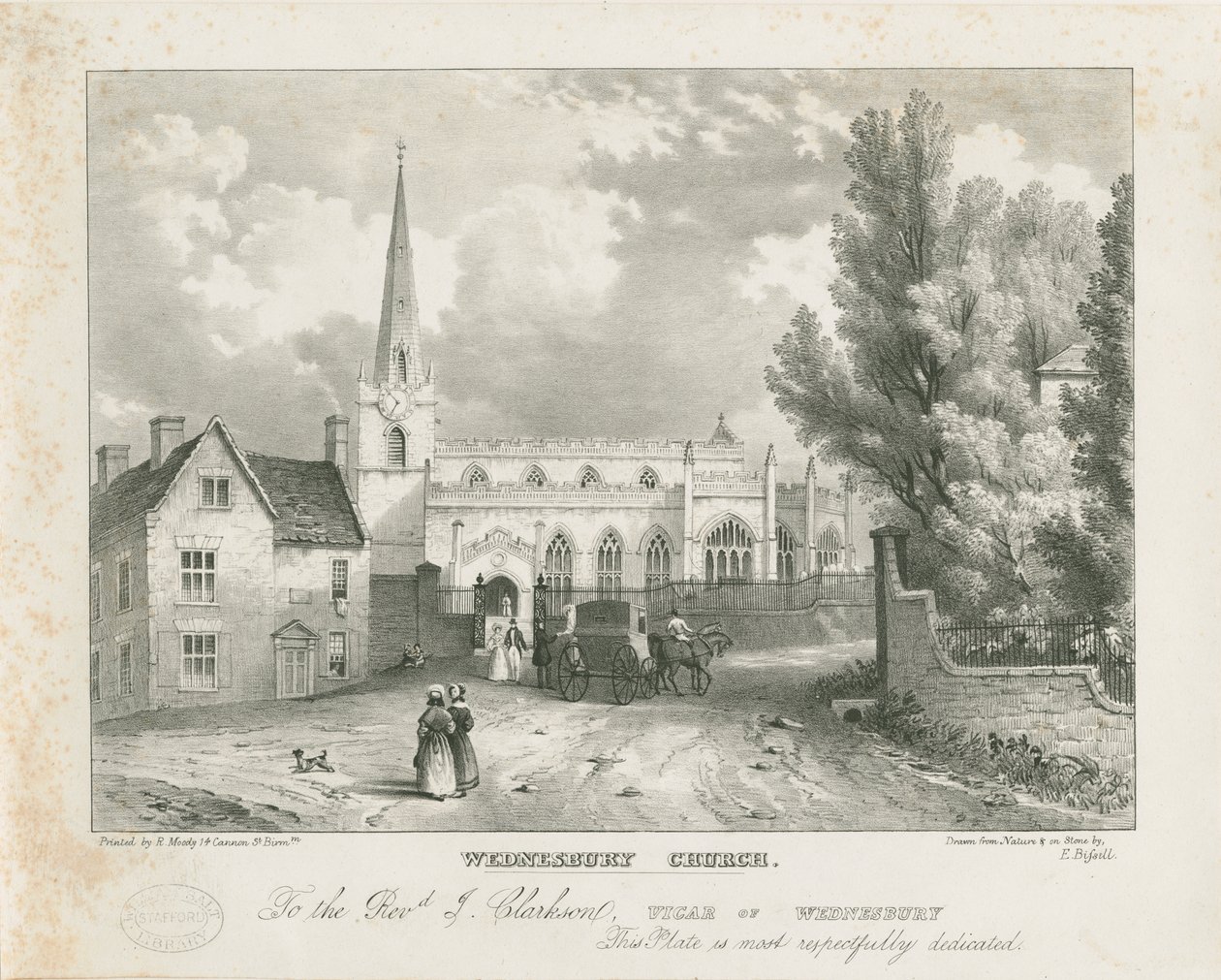 Wednesbury Church: litografie a [ (tisk) od School English