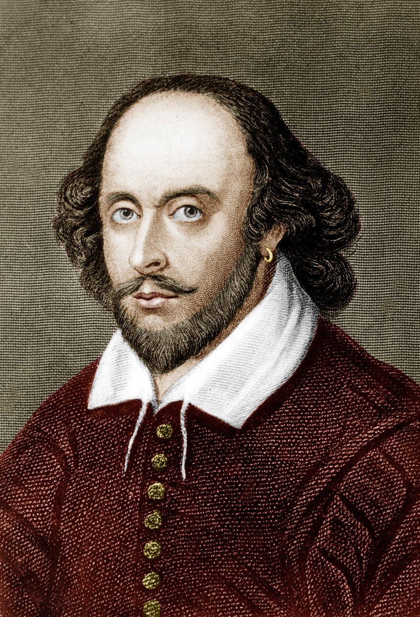 William Shakespeare (barevná rytina) od School English