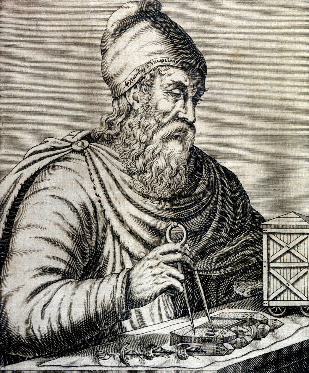 Archimedes (rytina) od School French