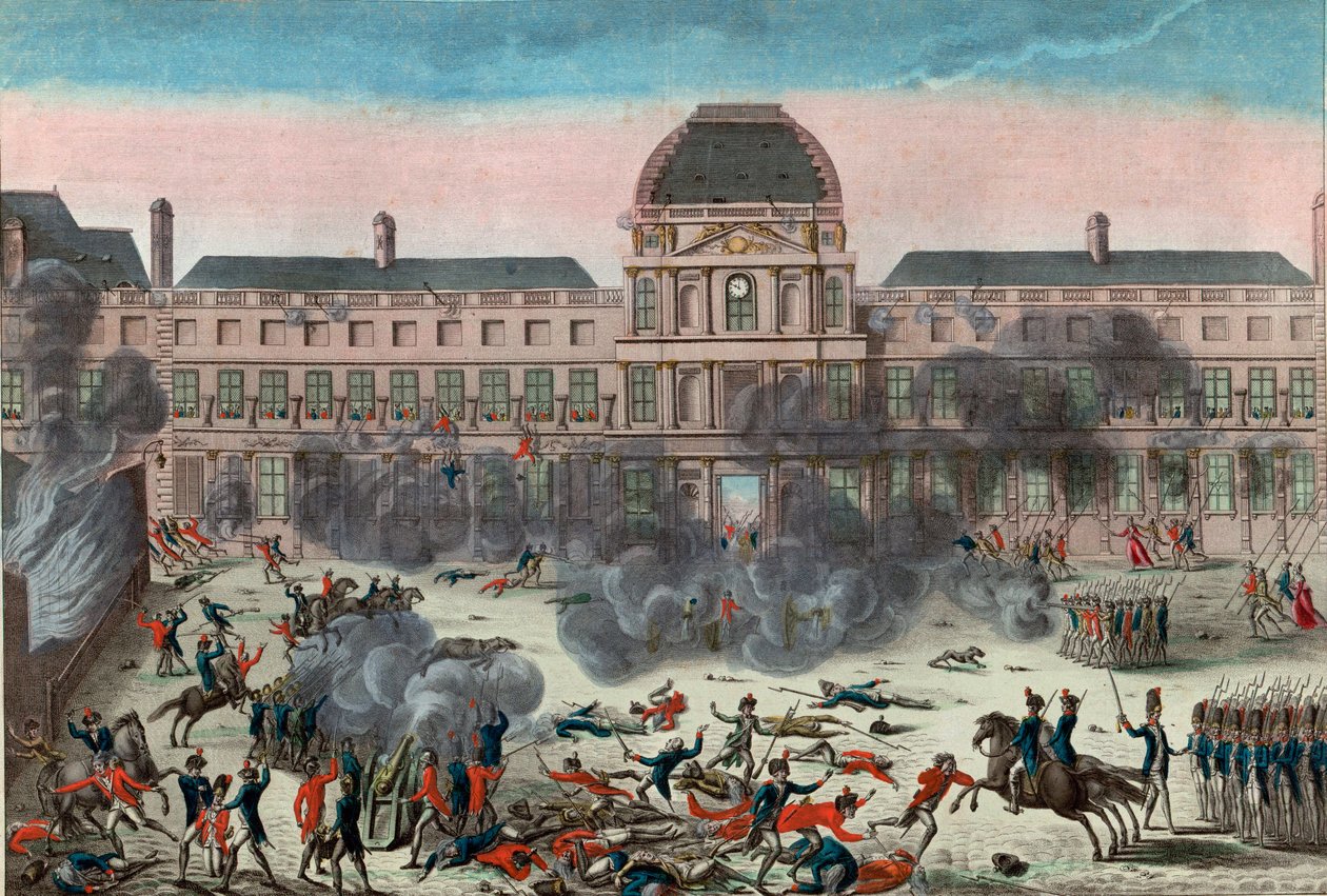 Útok na Tuileries od School French