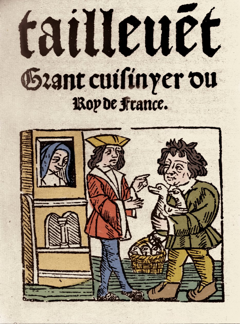 Frontispis k „Le Viandier“ (digitálně barevný tisk) od School French