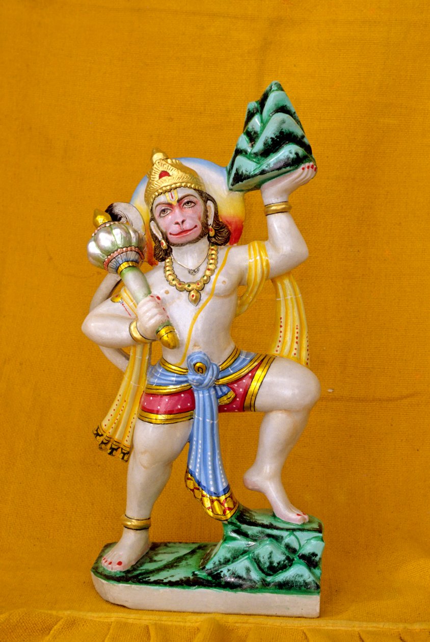 Pán Hanuman v mramorové Indii od School Indian
